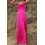 Robe longue rose avec décolleté drapé - MARLÈNE