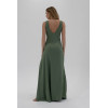GRACE LONG KAKI – Robe longue satinée