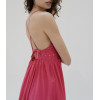 Salma - robe rose longue broderies florales