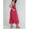 Salma - robe rose longue broderies florales