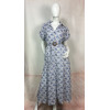 Robe longue ceinturée Motif éventail - JOSIE