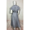 Robe longue ceinturée Motif éventail - JOSIE