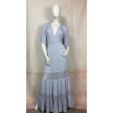 PRISKA – Robe longue Fluide col V