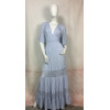 PRISKA – Robe longue Fluide col V