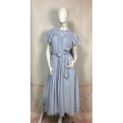 Robe Neva - robe bleu fluide sans manches