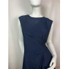 Robe marine cintrée col montant - 62818
