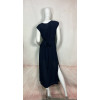 Robe marine cintrée col montant - 62818