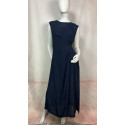 Robe marine cintrée col montant - 62818