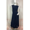 Robe marine cintrée col montant - 62818