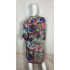 Louisa – Robe mi-longue à motifs feuillages colorés