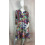 Louisa – Robe mi-longue à motifs feuillages colorés