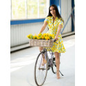 Robe courte fluide imprimé citron - GLORY