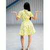 Robe courte fluide imprimé citron - GLORY