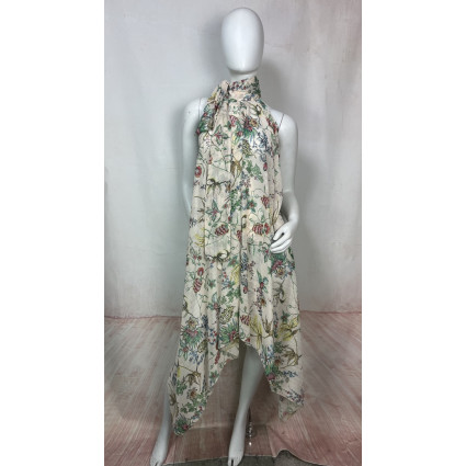 ROBE ALASKA FIFILLES DE PARIS – ÉLÉGANCE FLORALE ET ÉCLAT SATINÉ