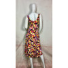 Robe longue sans manches à imprimé abstrait