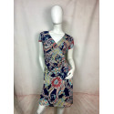 Robe manches courtes imprimée cachemire