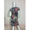 Robe manches courtes imprimée cachemire