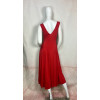 Robe longue rouge sans manche
