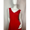 Robe longue rouge sans manche