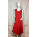 Robe longue rouge sans manche