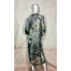 Robe Longue Style Chemise à Motif Pinceau