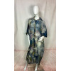 Robe Longue Style Chemise à Motif Pinceau