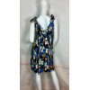 Robe Courte Fleurie à Bretelles Nouées