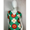 Robe Courte Rouge à Fleurs Blanches