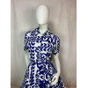 GLORY - ROBE IMPRIMÉS ABSTRAITS BLEUS
