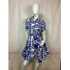 GLORY - ROBE IMPRIMÉS ABSTRAITS BLEUS