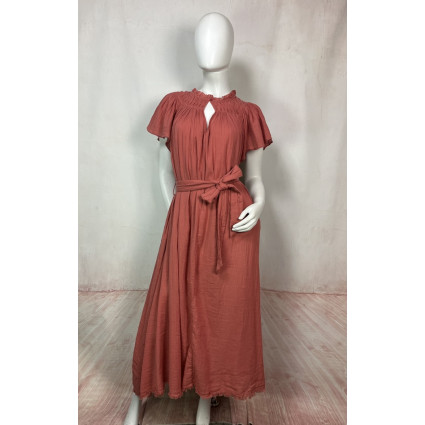 Robe Neva - robe rose fluide sans manches