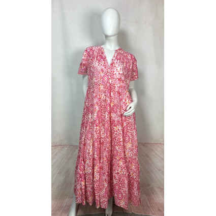 Robe longue à imprimé abstrait – GOA ELIA