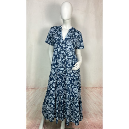 Robe longue à imprimé abstrait – GOA ELIA