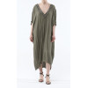 Aude – Caftan en crêpe de viscose perlé
