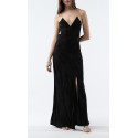 Robe Irina Long – Élégance en Jacquard & Détails Bijoux