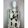 Robe Longue Écrue à Motifs Noirs – MARTY