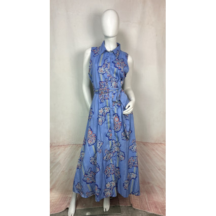 Robe longue sans manches à imprimé fleuri – FREE