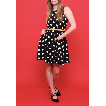 Robe rétro à pois kymathie – Élégance vintage et fraîcheur estivale