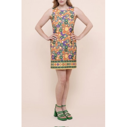 Robe Vintage Sans Manches – Esprit Flower Power