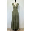 Robe longue fluide kaki à détails perlés - FLO GOA