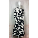 Robe longue chemise imprimé noir et blanc - 62998 GOA