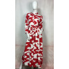 Robe longue chemise imprimé rouge et blanc - 62998 GOA