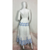 Robe longue blanche brodée motifs géométriques - LONDON GOA