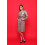 Manteau mi-long enduit Tweed beige et orange Hippocampe