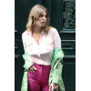 Manteau style vintage carreaux vert et beige Hippocampe