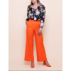Blouse noire motif fleurs tons rose Hippocampe