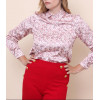 Chemise effet satin roses à fleurs Hippocampe