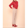 Chemise voile rouge à pois blancs Hippocampe