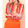 Chemise lavallière rayures oranges Hippocampe