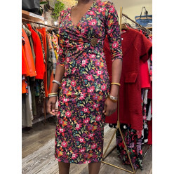 Robe FIFILLES Paris - Motif Papillons Noir - Taille 1 - Cintrée - Occasion Très Bon État